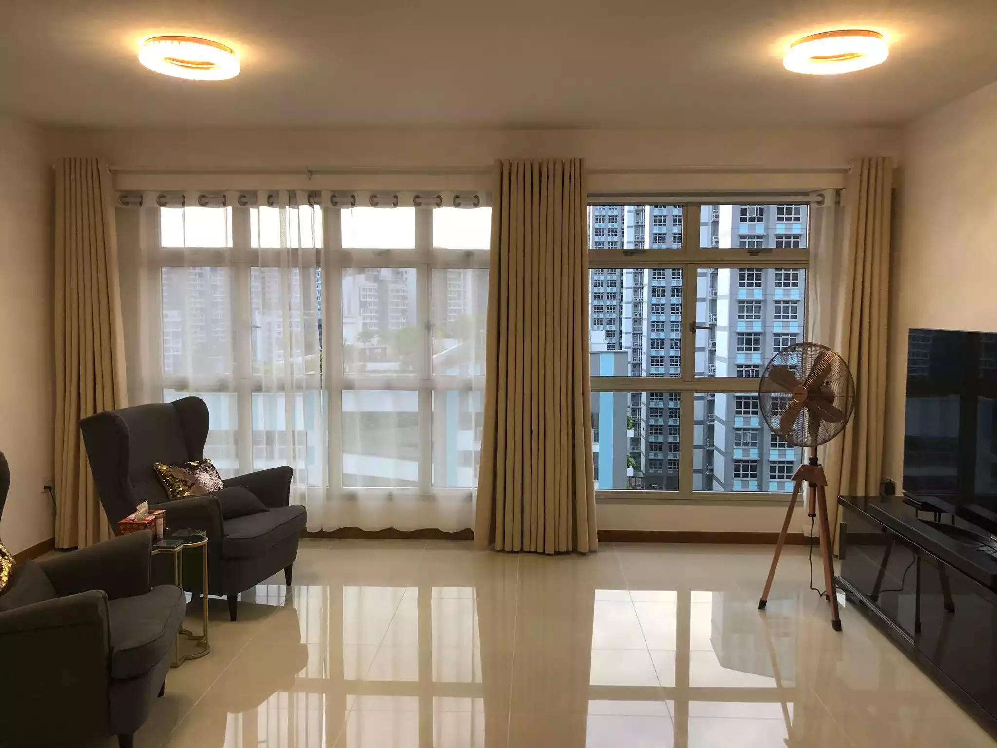 HDB 5Room curtain installation